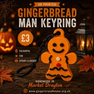Gingerbread man keyring halloween