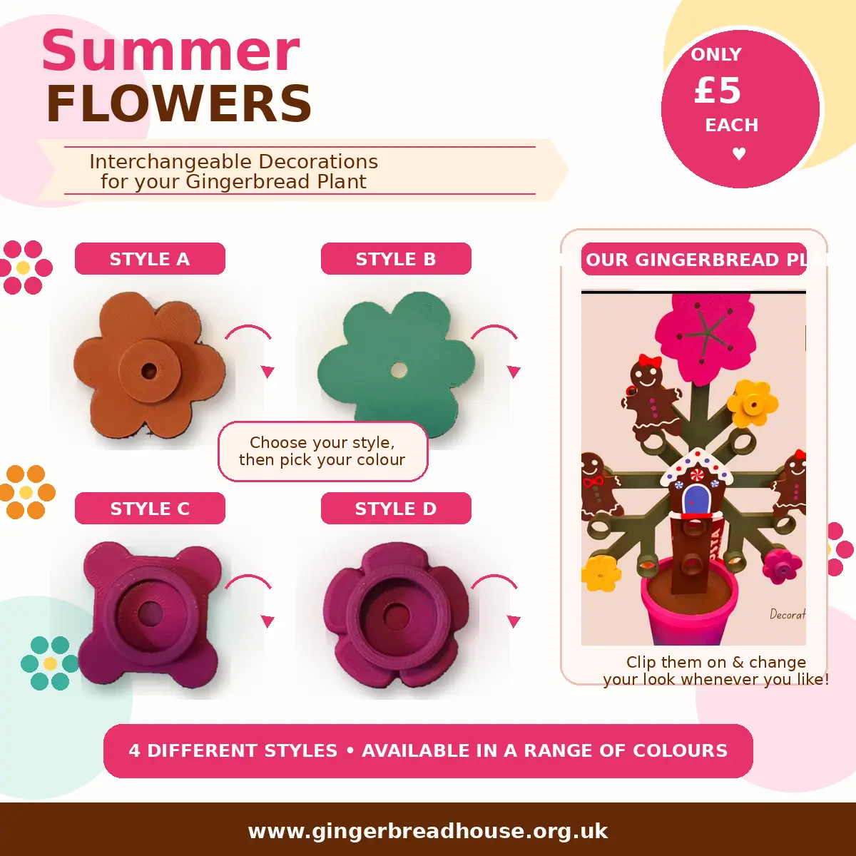 summer flowers for gingerbread plant