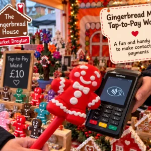 gingerbread man pay on card